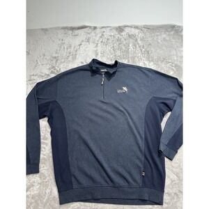 Ashworth Sweater Men's Size XXL Blue Twin Oaks‎ Golf Course Long Sleeve 1/4 Zip
